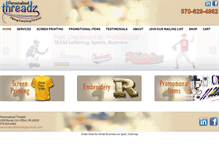 Tablet Screenshot of personalizedthreadz.com